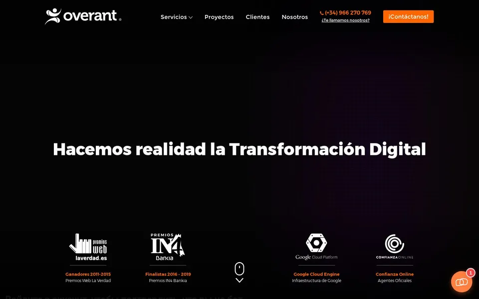 Portada: «Hacemos realidad la transformación digital» y reconocimientos