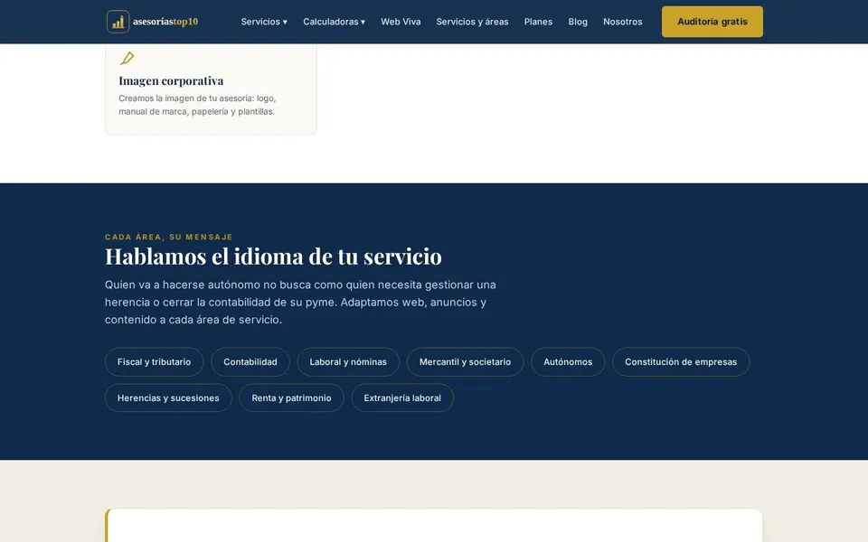 Mensajes adaptados a cada área de servicio