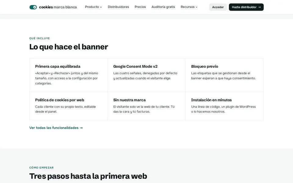 Funcionalidades del banner