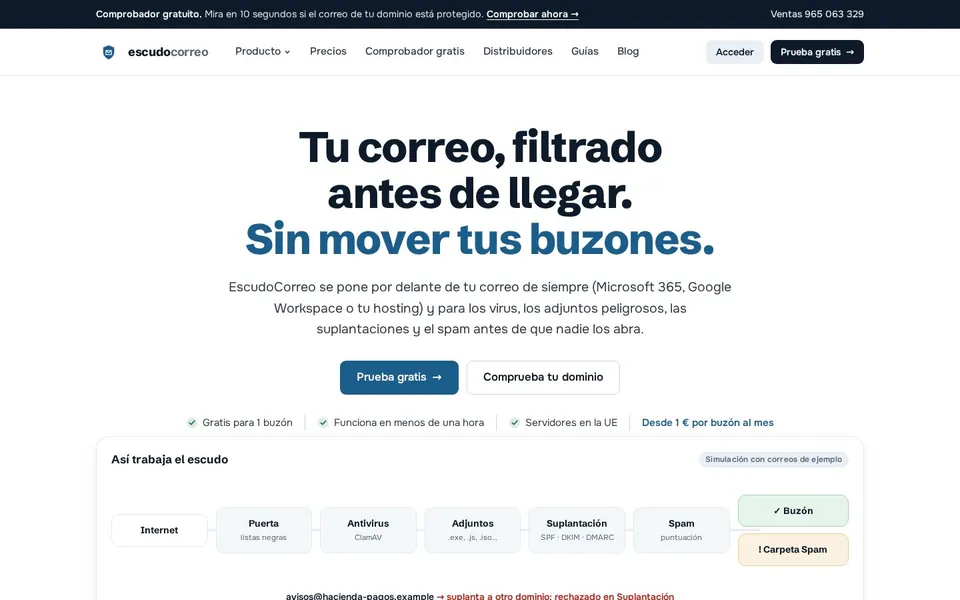 Captura de EscudoCorreo