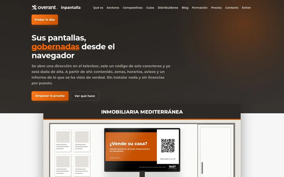 Portada: sus pantallas, gobernadas desde el navegador